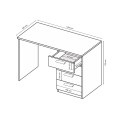 Стол письменный 4Ящ Хеппи / Happy Глянец Белый MiroMark HP-74-WB
