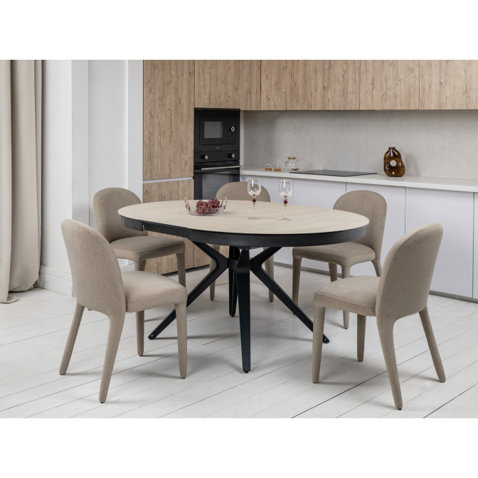 Керамический стол Ноэми TML-996 вествуд  +  черный Vetro mebel