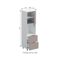 Кухонная секция пенал П 60 ДШ LUX Зарина Мир мебели