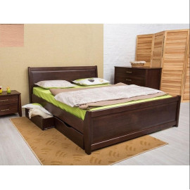 Кровать Сити Олимп филенка с ящиками 180 х 190 Бук У-1