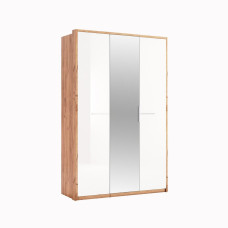 Шкаф Ники 3Дв Белый Глянец с зеркалом MiroMark