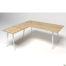 Рабочее место Delta DL-103 (1790х1800х750мм) Блэквуд Ячменный/Каркас белый AMF