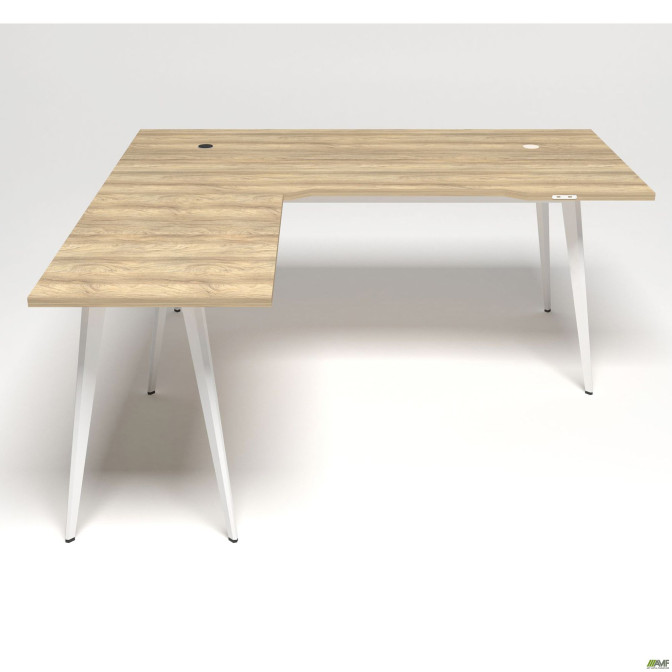 Рабочее место Delta DL-103 (1790х1800х750мм) Блэквуд Ячменный/Каркас белый AMF