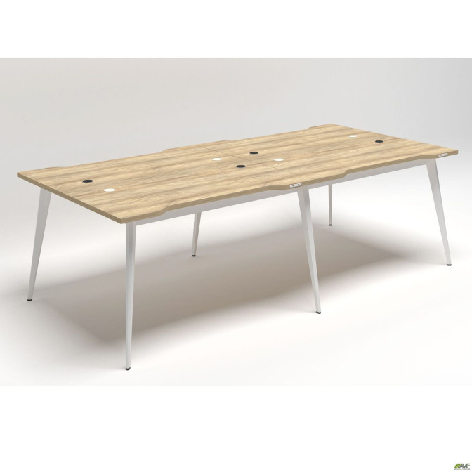 Рабочая станция Delta DL-104 (2380х1200х750мм) Блэквуд Ячменный/Каркас белый AMF Рабочая станция Delta DL-104 (2380х1200х750мм) Блэквуд Ячменный/Каркас белый AMF