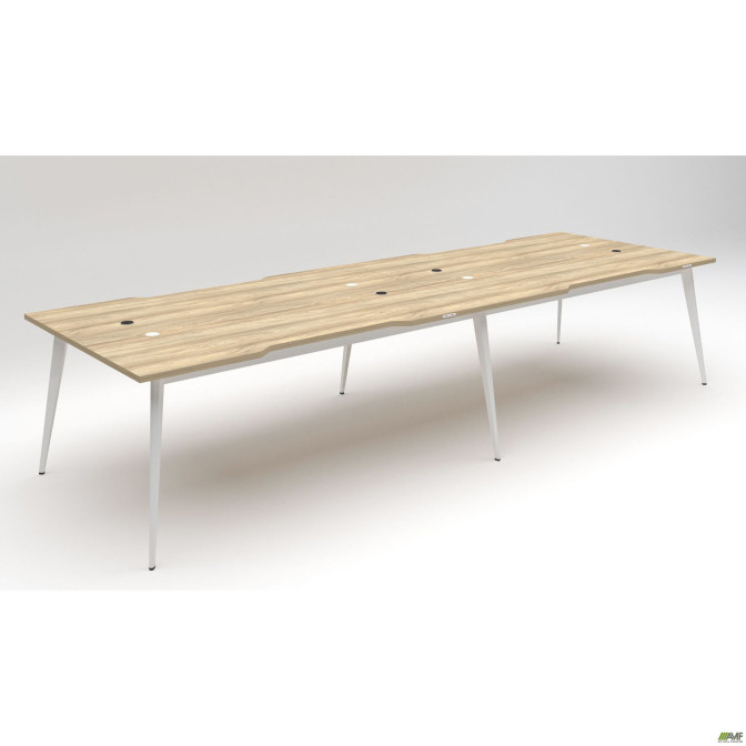 Рабочая станция Delta DL-105 (3580х1200х750мм) Блэквуд Ячменный/Каркас белый AMF Рабочая станция Delta DL-105 (3580х1200х750мм) Блэквуд Ячменный/Каркас белый AMF