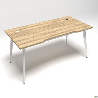Стол Delta DL-106 (1590х800х750мм) Блеквуд Ячменный/Каркас белый AMF