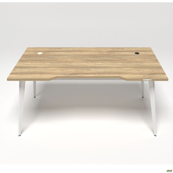 Стол Delta DL-106 (1590х800х750мм) Блеквуд Ячменный/Каркас белый AMF