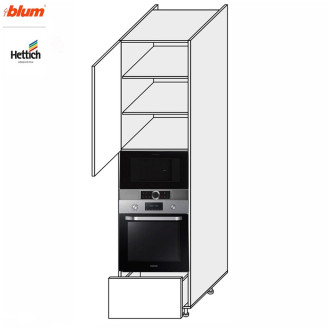 Кухонная секция Винтаж Пенал 60ПДМ1ШХ/2320 Духовка  +  Микроволновка Pro Blum  +  Hettich VN-864W/9003 MiroMark      