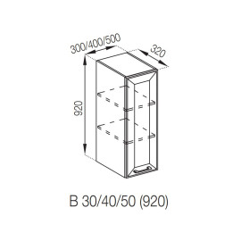 Кухонная секция верхняя В 30 (h-920) Марго Мир мебели