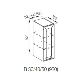 Кухонная секция верхняя В 30 (h-920) Марго Мир мебели