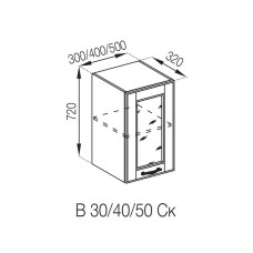 Кухонная секция верхняя В 30 Ск Доминика Мир мебели
