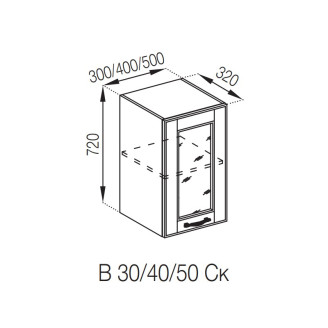 Кухонная секция верхняя В 30 Ск Доминика Мир мебели Кухонная секция верхняя В 30 Ск Доминика Мир мебели