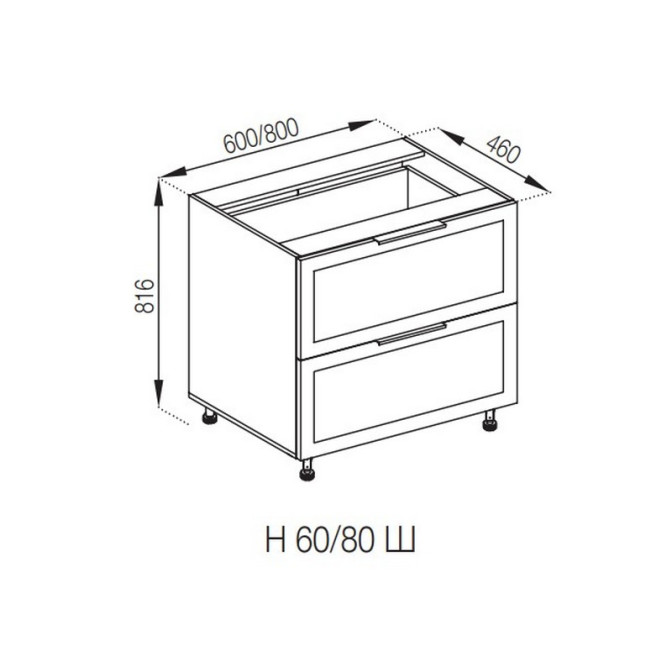Кухонна секція нижня Н 60 Ш LUX Анна Світ меблів