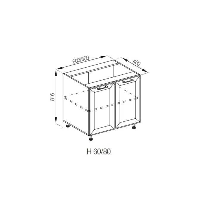 Кухонная секция нижняя Н 60 Марго Мир мебели