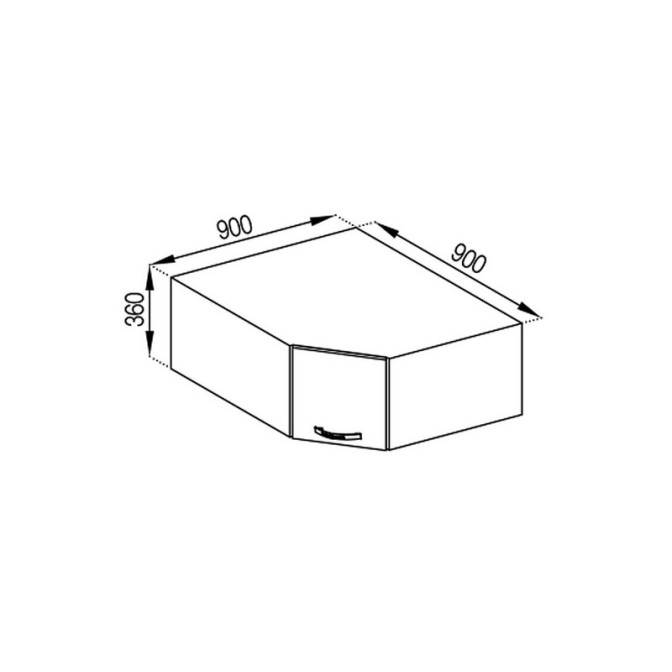 Кухонная секция антресоль А 90*90 Оля Мир мебели