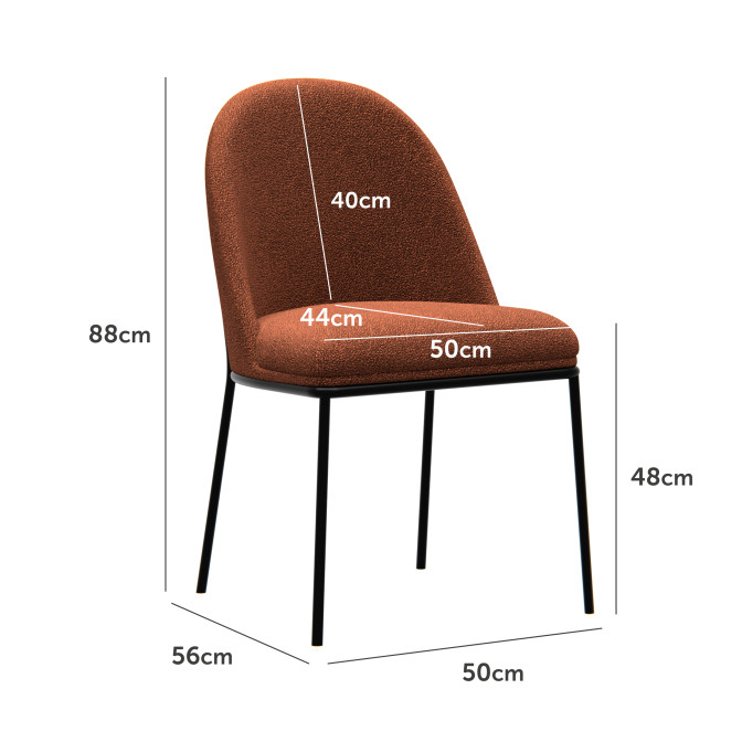 Стул M-110 терракотовый  +  черный Vetro mebel