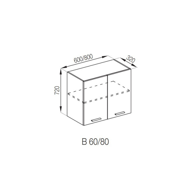Кухонна секція верхня В 60 Б'янка Світ меблів 