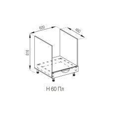Кухонная секция нижняя Н 60Пл LUX Адель Люкс Мир мебели