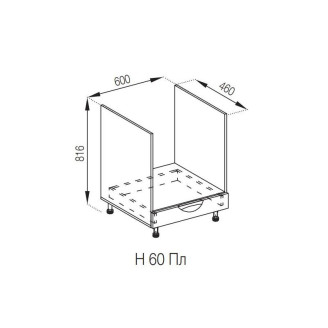Кухонна секція нижня Н 60Пл LUX Адель Люкс Світ меблів