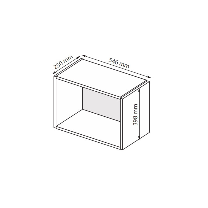 Антресоль кутове закінчення Фемелі / Family Глянець Білий MiroMark FM-06-WB