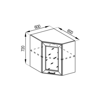 Кухонна секція верхня 60*60Ск Марго Світ меблів 