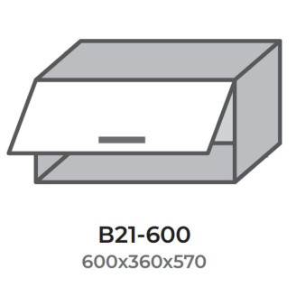 Кухонна секція В21-600 верхня 600 горизонт 550 висота 360 один фасад Модерн Еверест  