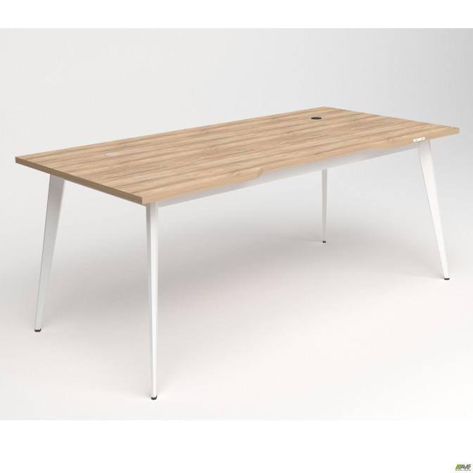 Стол Delta DL-107 (1790х900х750мм) Блеквуд Ячменный/Каркас белый AMF Стол Delta DL-107 (1790х900х750мм) Блеквуд Ячменный/Каркас белый AMF