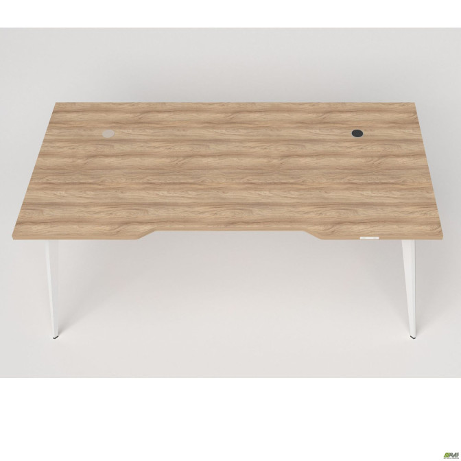 Стол Delta DL-107 (1790х900х750мм) Блеквуд Ячменный/Каркас белый AMF