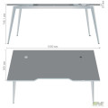 Стол Delta DL-107 (1790х900х750мм) Блеквуд Ячменный/Каркас белый AMF