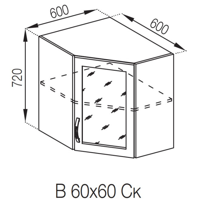 Кухонная секция верхняя 60*60Ск Прованс Мир мебели