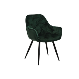 Стул M-65 изумрудный велюр  +  черный Vetro mebel