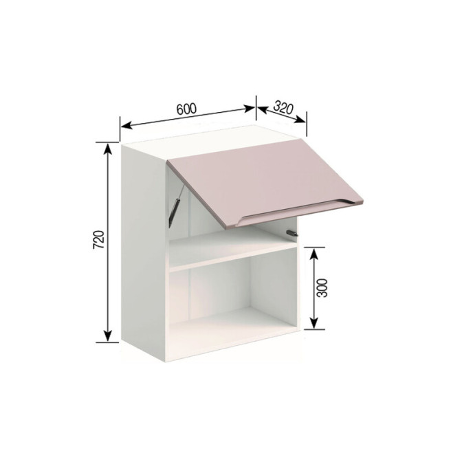 Кухонная секция верхняя В 60 Б п/мікрохв. Зарина Мир мебели