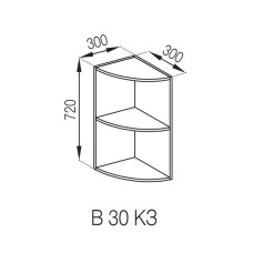 Кухонная секция верхняя В 30КЗ Оля Мир мебели  
