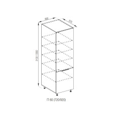 Кухонная секция пенал П 60 (h-920) Алиса Мир мебели