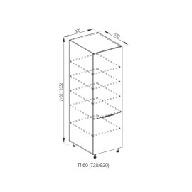 Кухонная секция пенал П 60 (h-920) Алиса Мир мебели