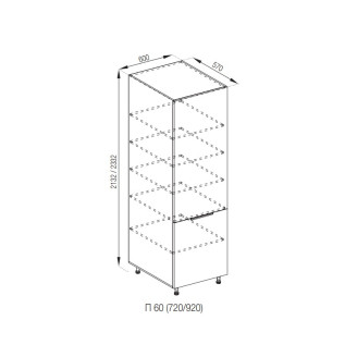 Кухонна секція пенал П 60 (h-920) Аліса Світ меблів