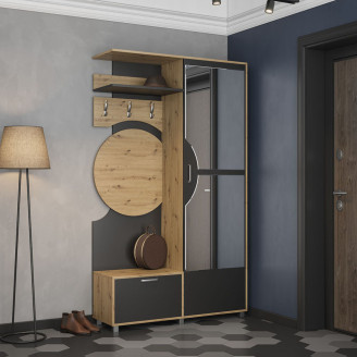 Передпокій Фіона Антрацит / Дуб Артізан Світ Меблів