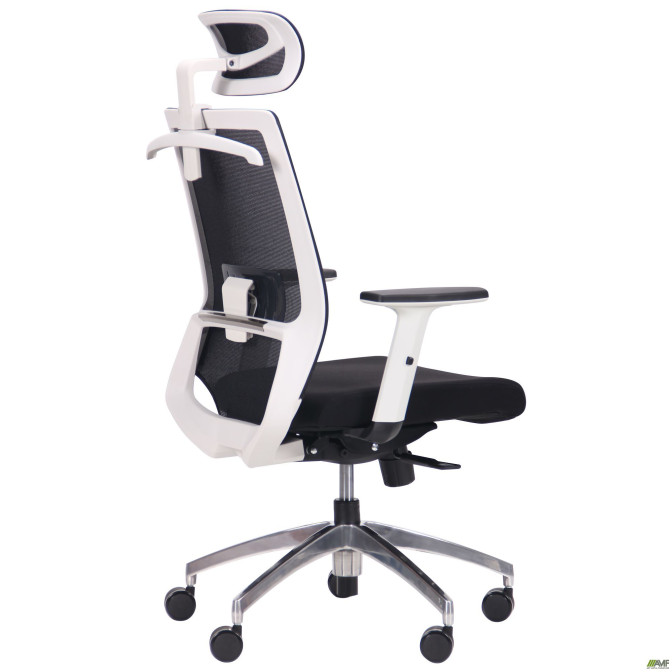 Кресло Install White, Alum, Black/Black AMF