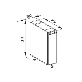 Кухонная секция нижняя Н 20 карго Марго Мир мебели