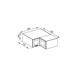 Кухонна секція антресоль А 90х90 кут прямий (570) Домініка Світ меблів 