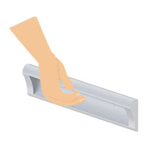 Ручка накладна метал. хром + сатин (128 мм міжцентр) Комфорт меблі