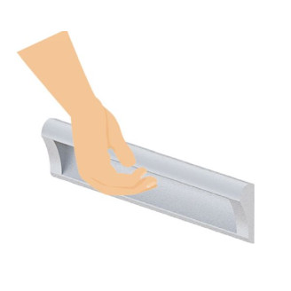 Ручка накладна метал. хром + сатин (128 мм міжцентр) Комфорт меблі