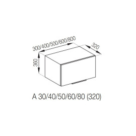 Кухонна секція антресоль А 30 (320) Аліса Світ меблів