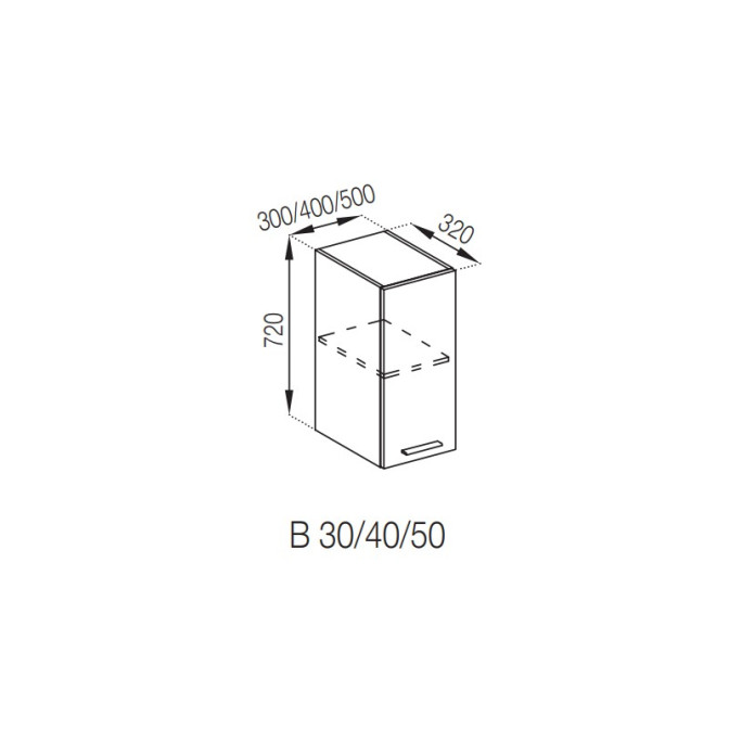 Кухонна секція верхня В 50 Б'янка Світ меблів