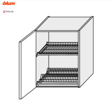 Кухонна секція Вінтаж верхня 60ВС/720 1дв Сушка Pro Blum  +  Rejs VN-479W/9003 MiroMark