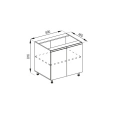 Кухонная секция нижняя Н 80 Тина Мир мебели