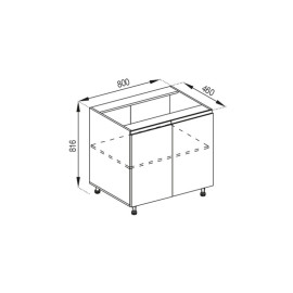 Кухонная секция нижняя Н 80 Тина Мир мебели