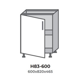 Кухонная секция Н83-600 нижняя 600 один фасад Модерн Эверест  