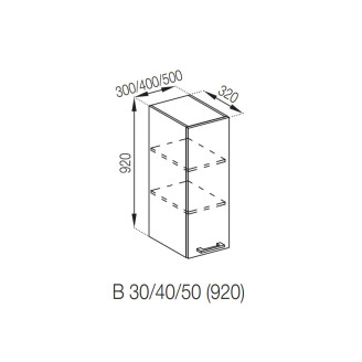 Кухонная секция верхняя В 30 (h-920) Марта Мир мебели