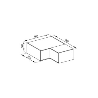 Кухонная секция антресоль А 90х90 кут прямий (570) Софи Мир мебели
